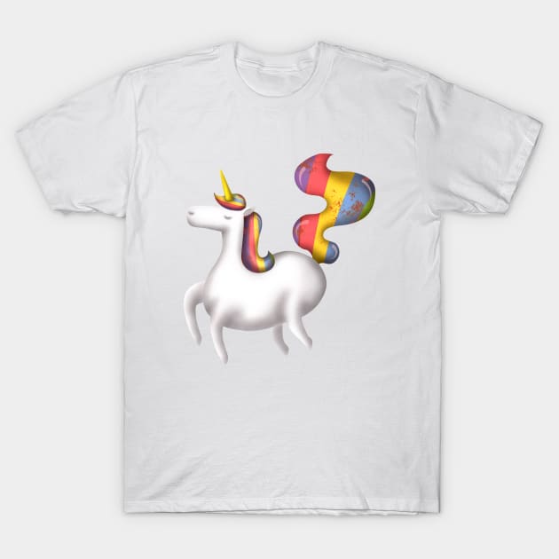 Chubby Cute Rainbow Unicorn T-Shirt by VBleshka